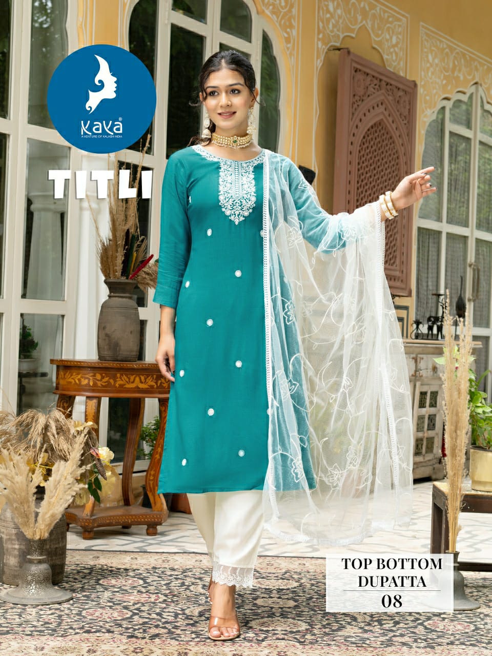 Titli By Kaya Rayon Kurti With Bottom Dupatta Wholesale Market In India